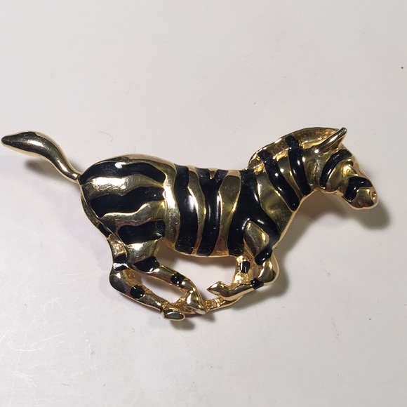 Vintage zebra brooch - Picture 1 of 3
